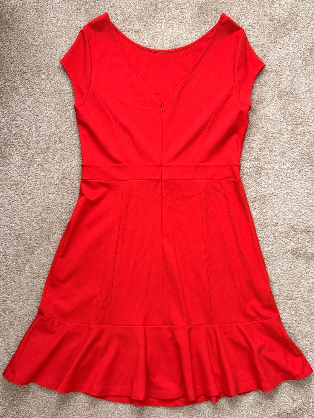 LOFT Ponte Flounce Flair Dress - Picture 4 of 8